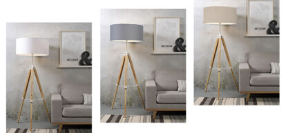 Standleuchte Holz