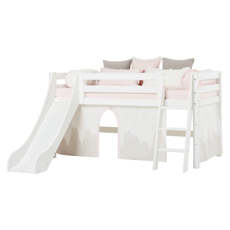 halbhohes Bett mit Rutsche